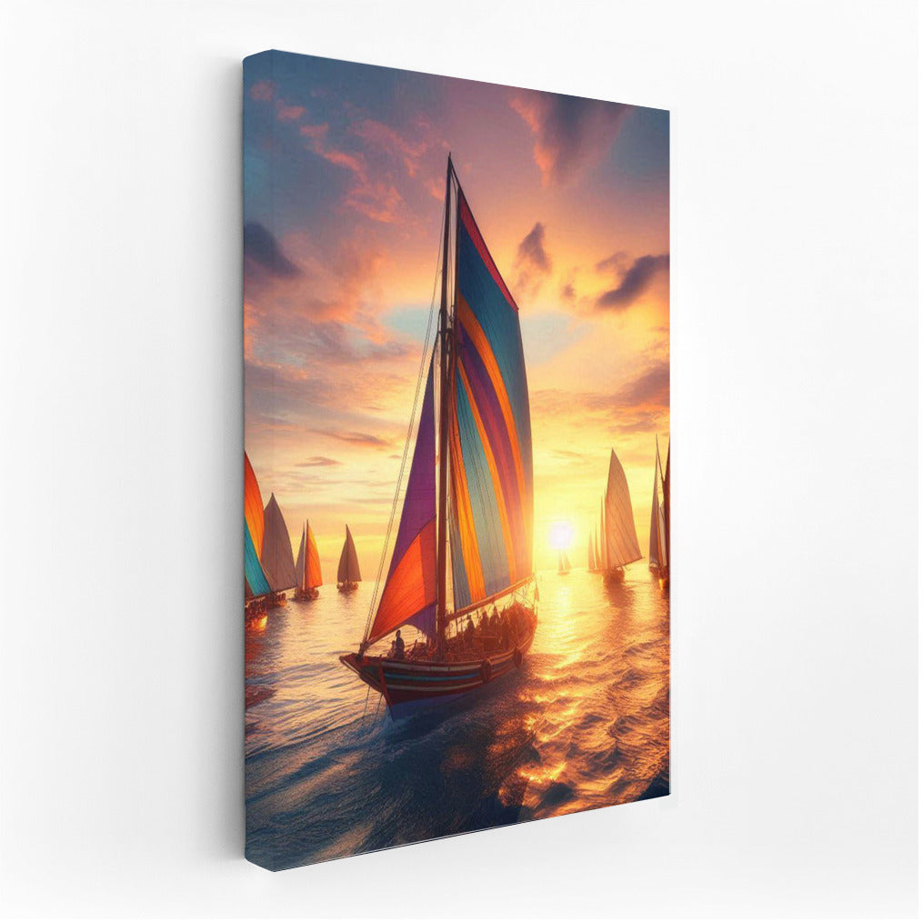 Sunset Sailboats: Magic of the Fiery Sky