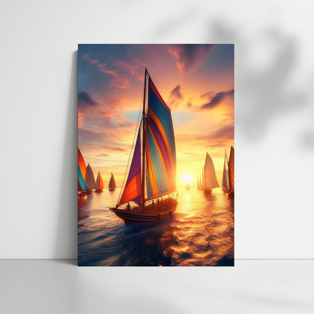 Sunset Sailboats: Magic of the Fiery Sky