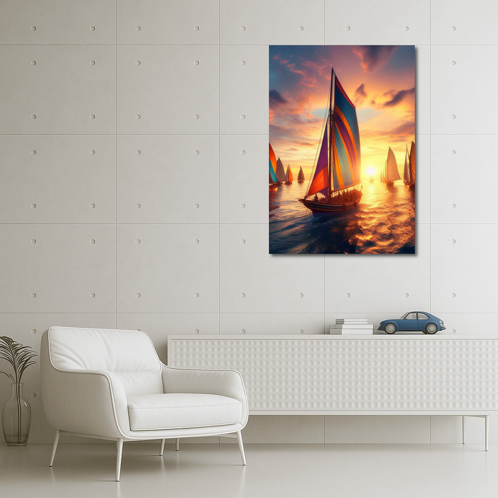 Sunset Sailboats: Magic of the Fiery Sky