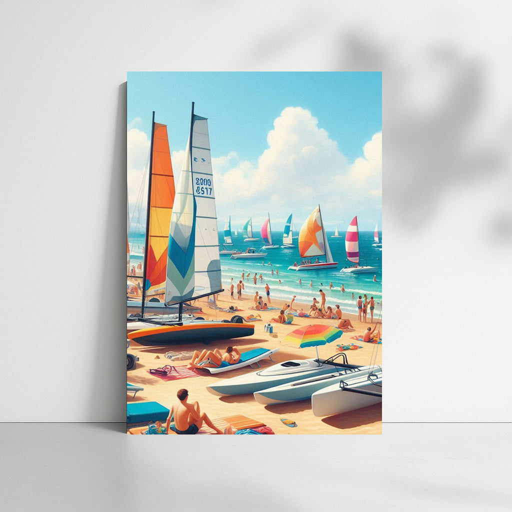 Summer Breeze: Sports Yachts on the Beach