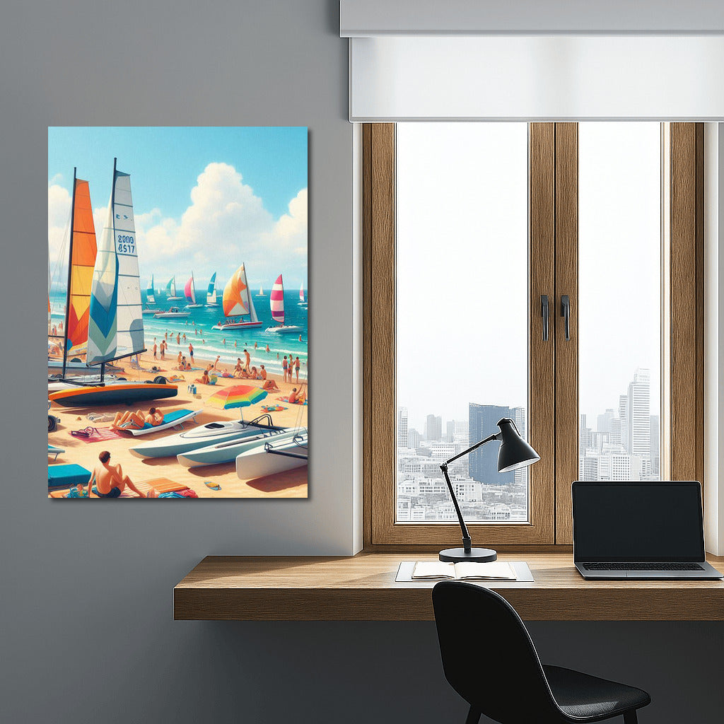 Summer Breeze: Sports Yachts on the Beach