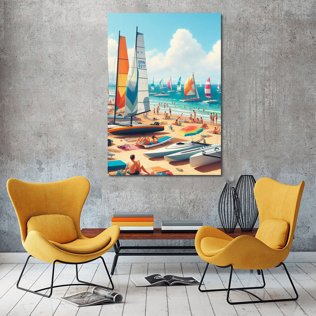 Summer Breeze: Sports Yachts on the Beach