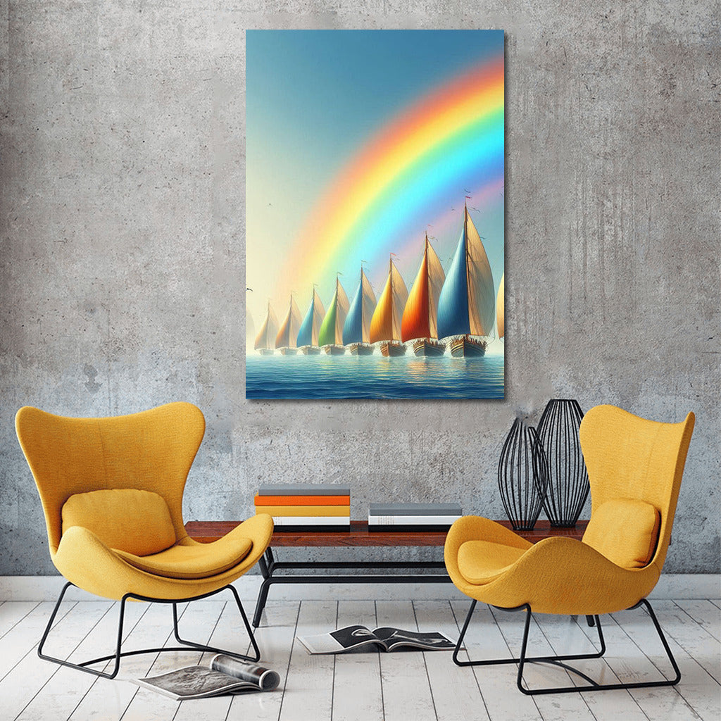 Sailboats under the Rainbow: Sea Breeze and Colors