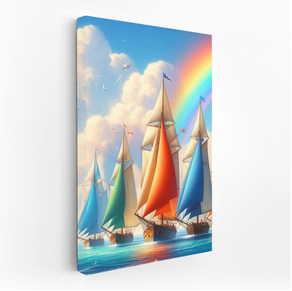 Sailboats Under the Rainbow: Sloops Sea 2 – Freedom in Seascapes