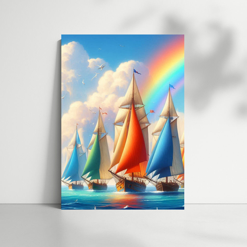 Sailboats Under the Rainbow: Sloops Sea 2 – Freedom in Seascapes