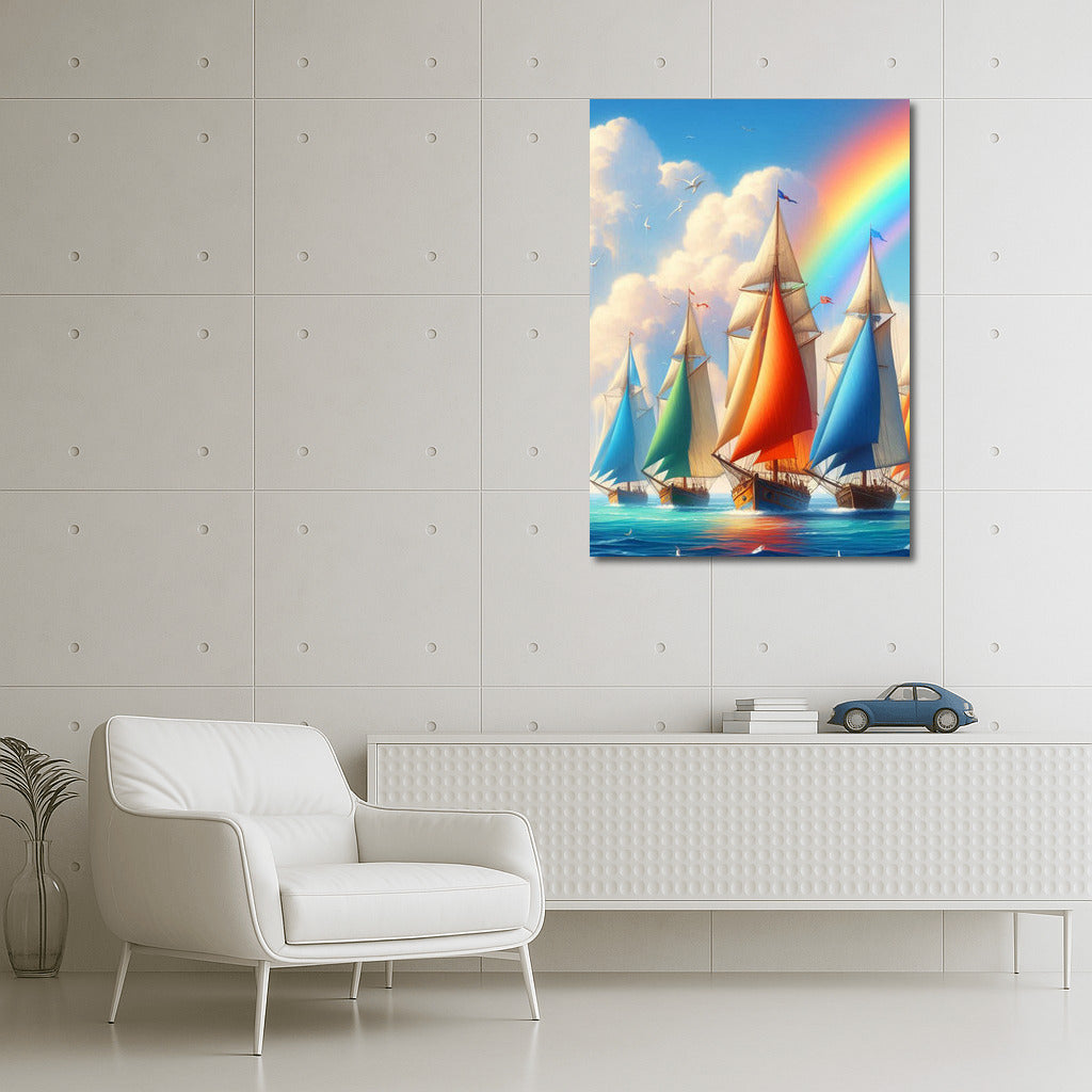 Sailboats Under the Rainbow: Sloops Sea 2 – Freedom in Seascapes