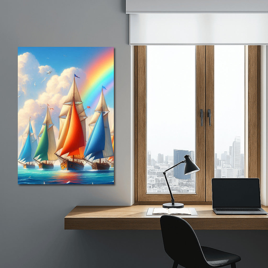 Sailboats Under the Rainbow: Sloops Sea 2 – Freedom in Seascapes