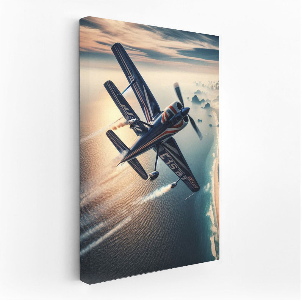 Acrobatic Flight Over the Ocean Surface