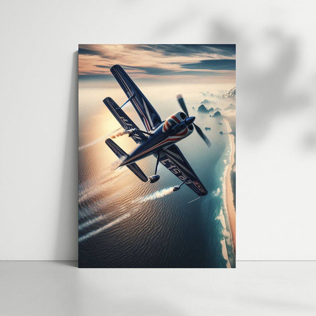 Acrobatic Flight Over the Ocean Surface