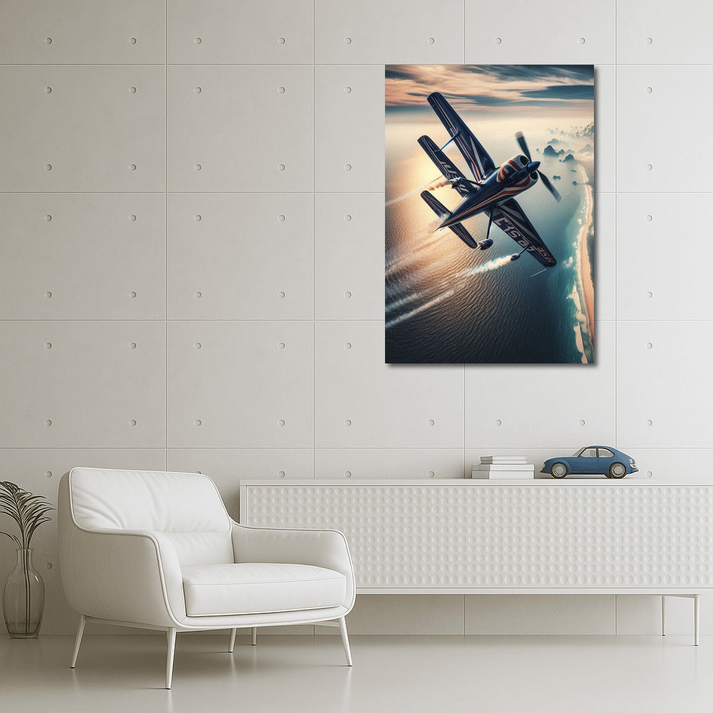 Acrobatic Flight Over the Ocean Surface