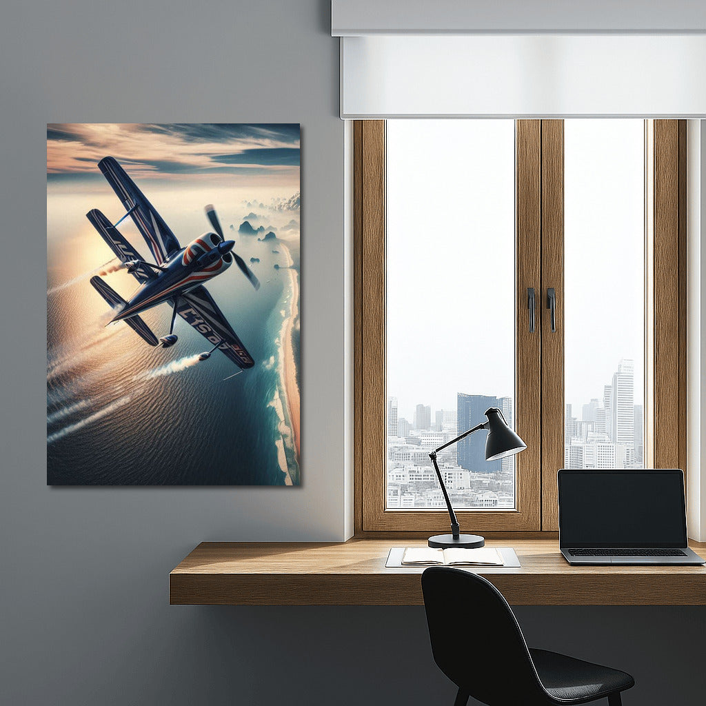 Acrobatic Flight Over the Ocean Surface