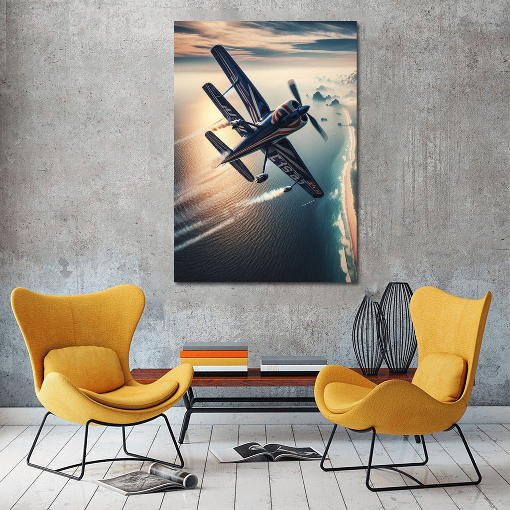 Acrobatic Flight Over the Ocean Surface