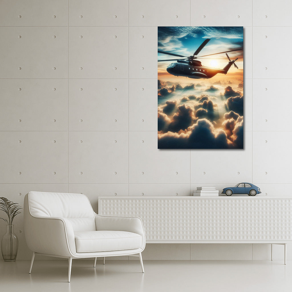 Hovering Transport Helicopter in the Clouds: Freedom and Power