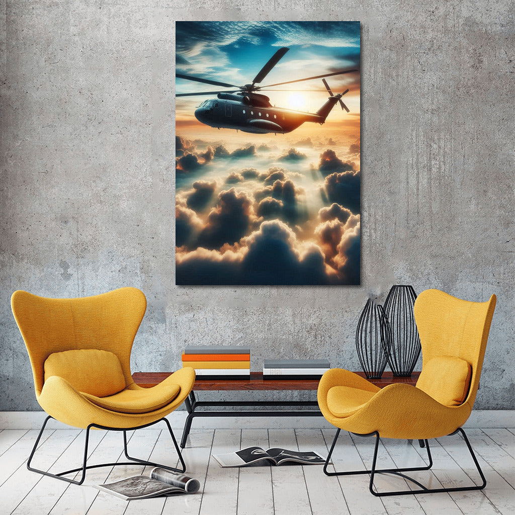 Hovering Transport Helicopter in the Clouds: Freedom and Power