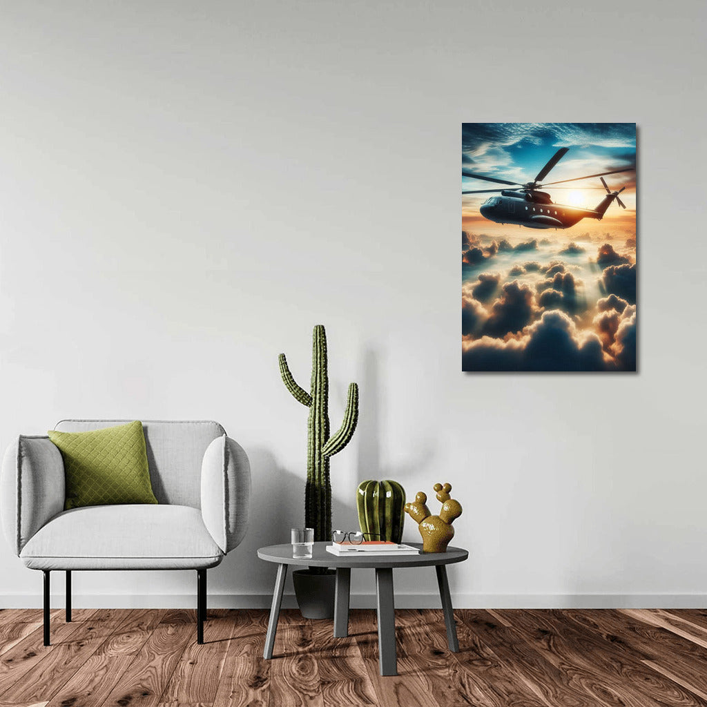 Hovering Transport Helicopter in the Clouds: Freedom and Power