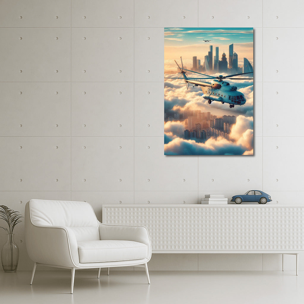 Transport Helicopters in the Clouds: Dreams Above the City