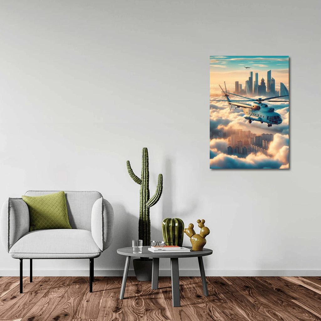 Transport Helicopters in the Clouds: Dreams Above the City