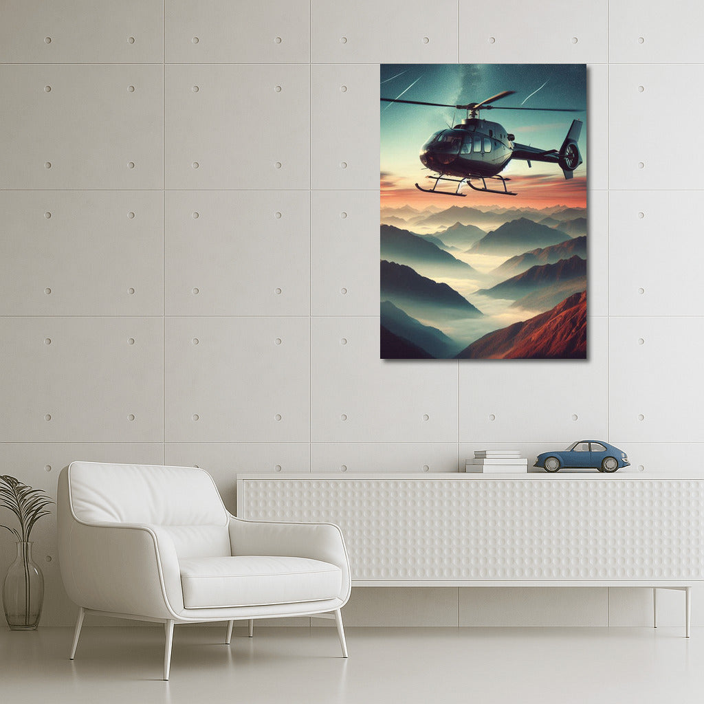 Helicopter over Mountain Peaks: Dynamics of the Sky