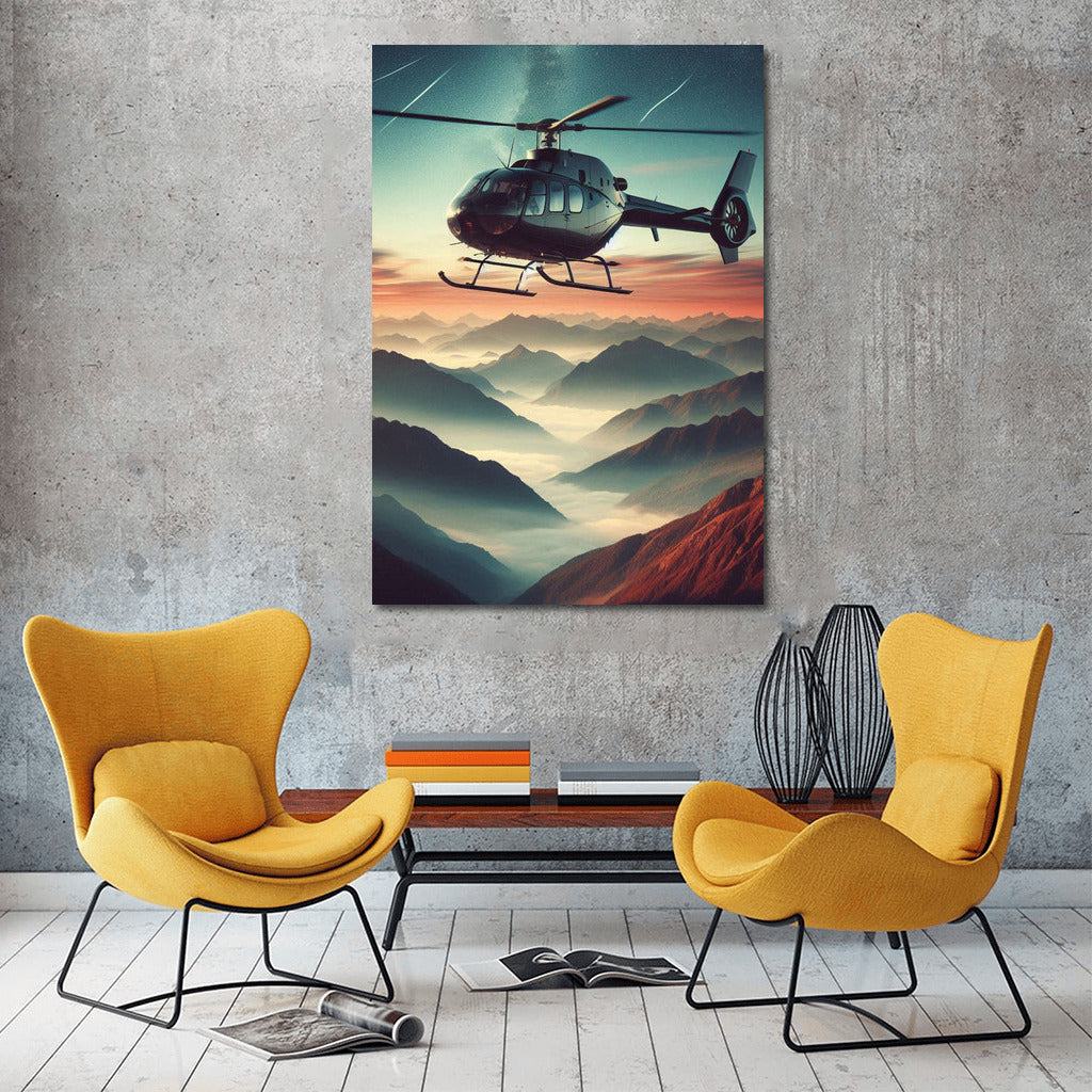 Helicopter over Mountain Peaks: Dynamics of the Sky