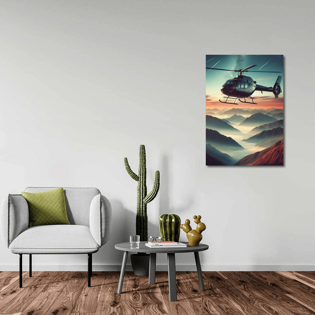 Helicopter over Mountain Peaks: Dynamics of the Sky