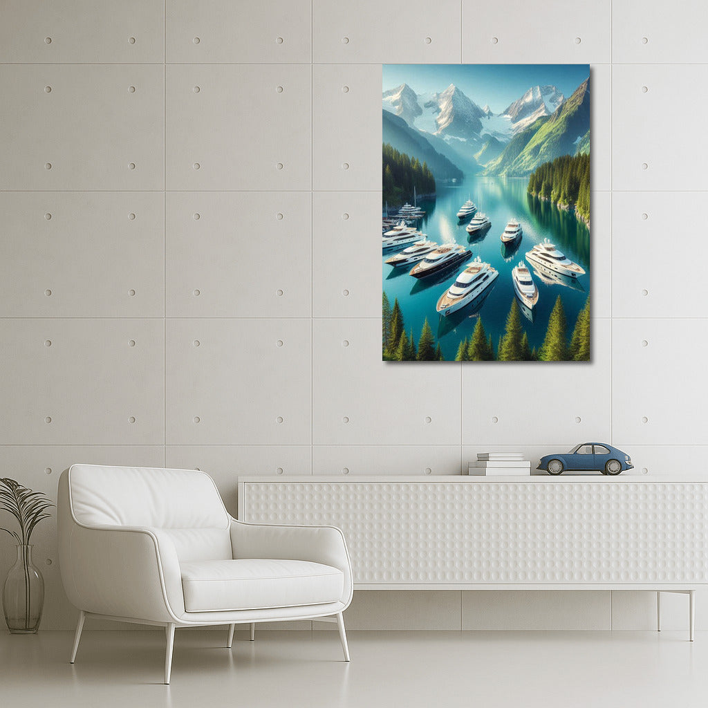 Harmony of Yachts in the Embrace of Mountains: Yachts Harbor 3