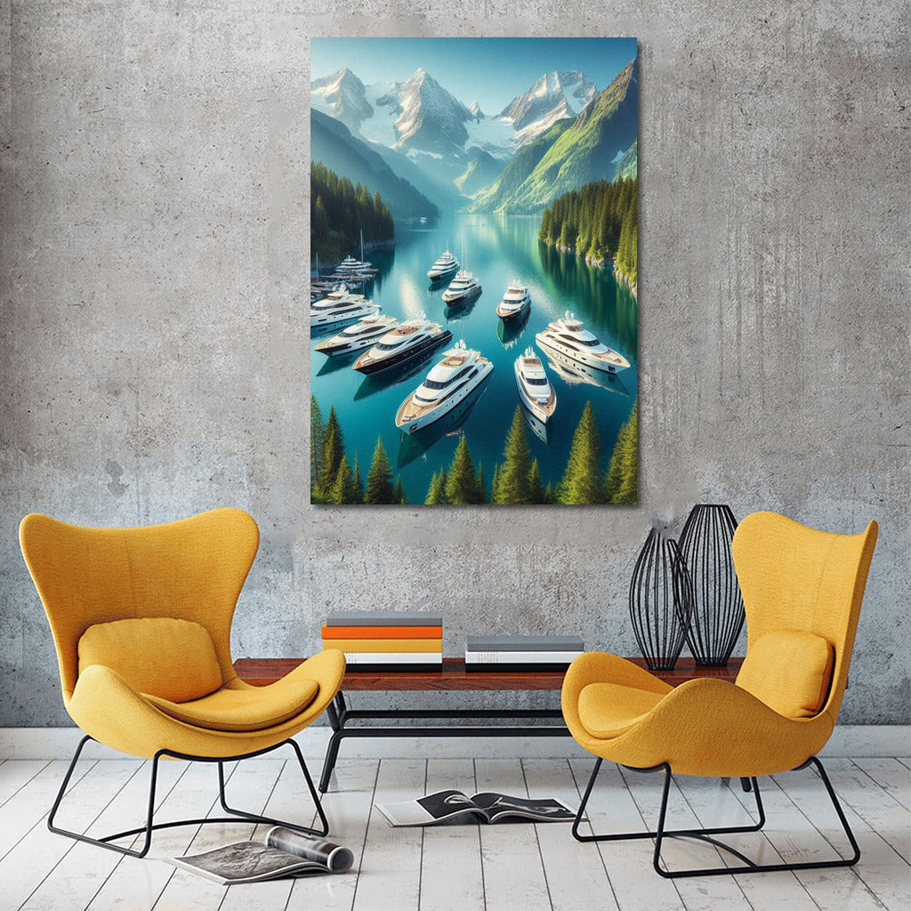 Harmony of Yachts in the Embrace of Mountains: Yachts Harbor 3