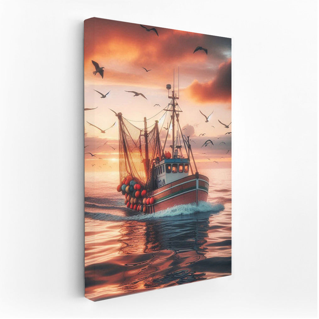 Trawlers in the Sunset Glow: Sea Symphony 3