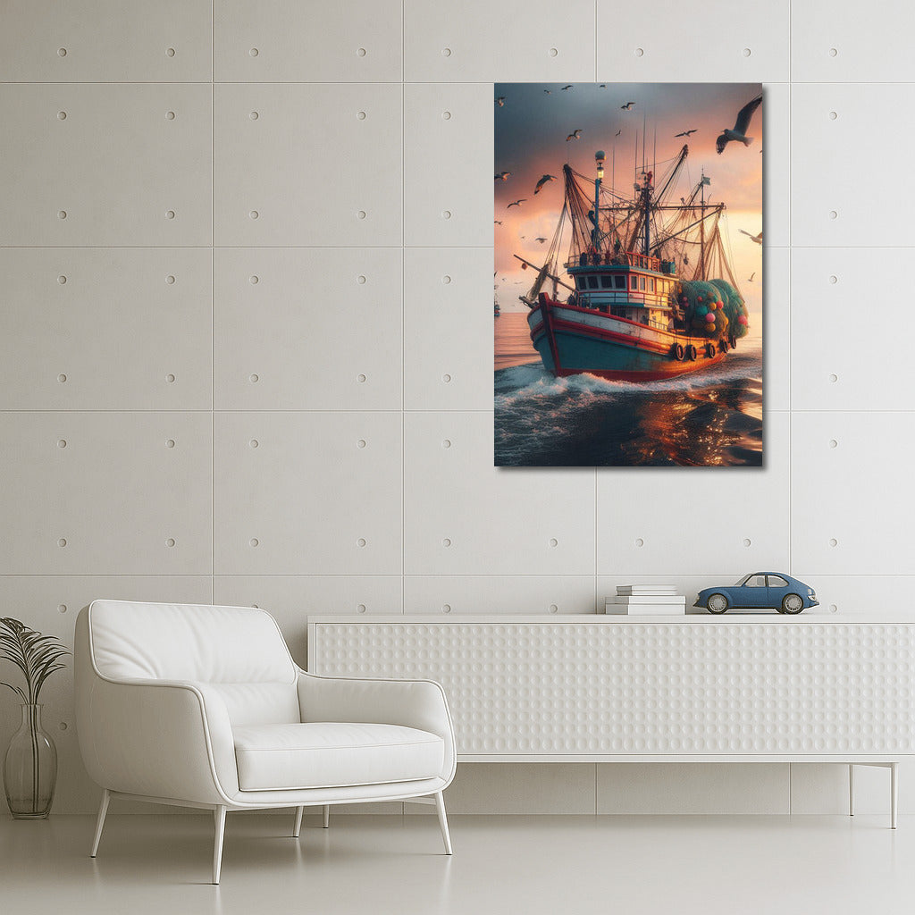 Sunset Trawlers: Twilight's Sea Romance