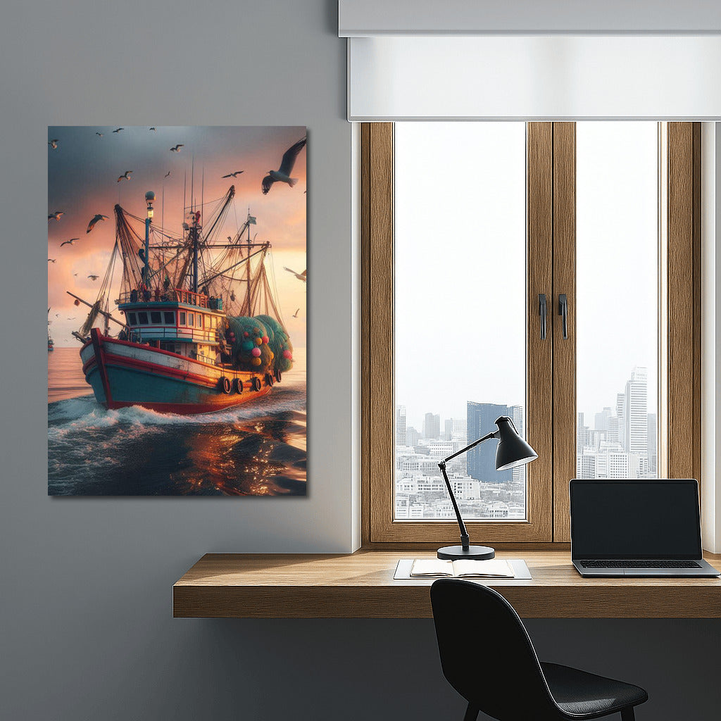 Sunset Trawlers: Twilight's Sea Romance