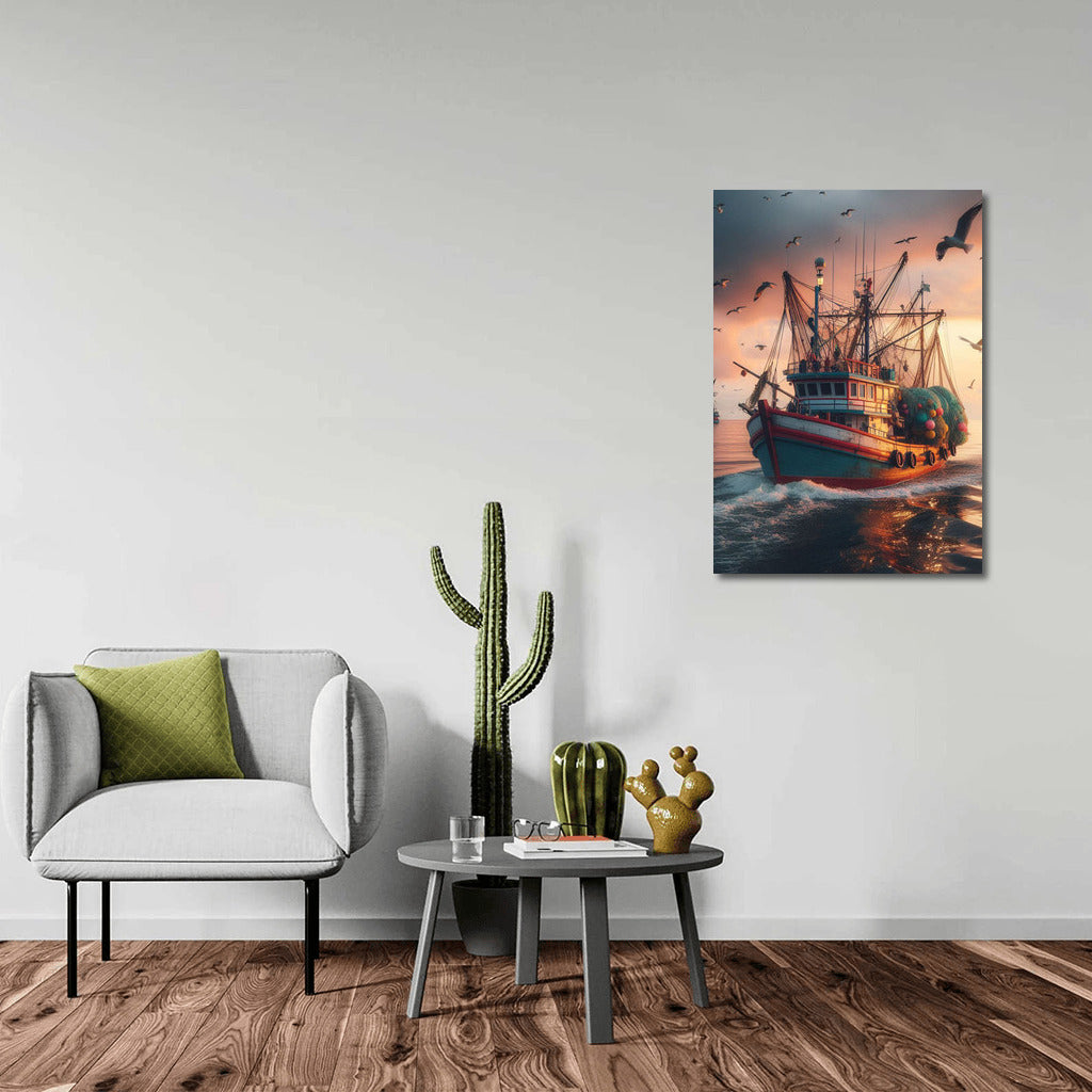 Sunset Trawlers: Twilight's Sea Romance