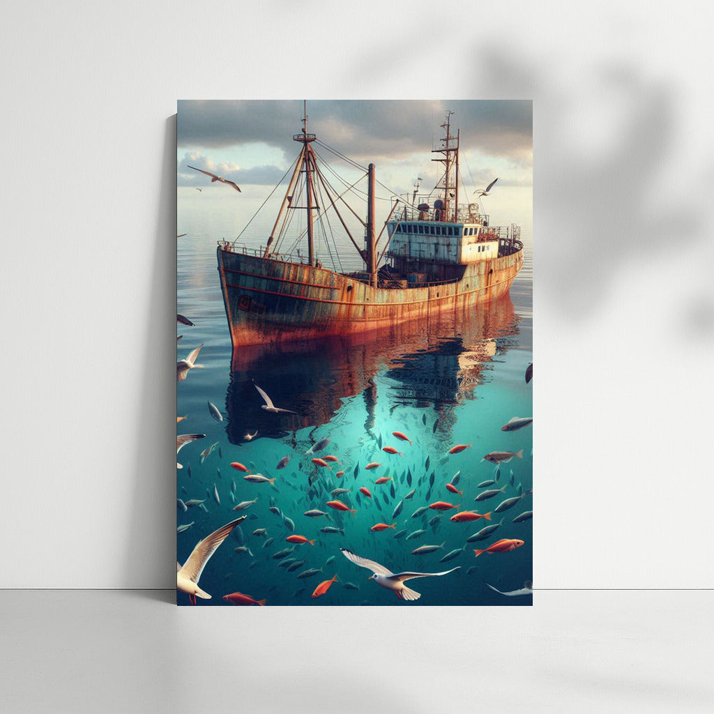Sea Trawlers: Dance of Waves and Seagulls