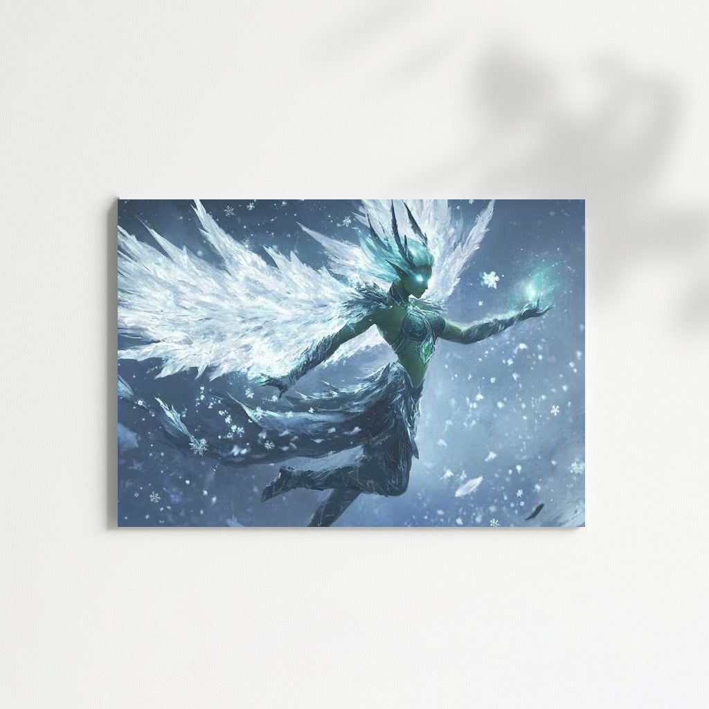 Mysterious Green-skinned Fairy: Fantasy Magic for Your Walls