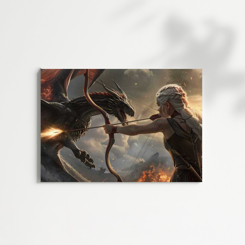 Fantasy: Hero and Dragon in Epic Battle - Daenerys Targaryen 2