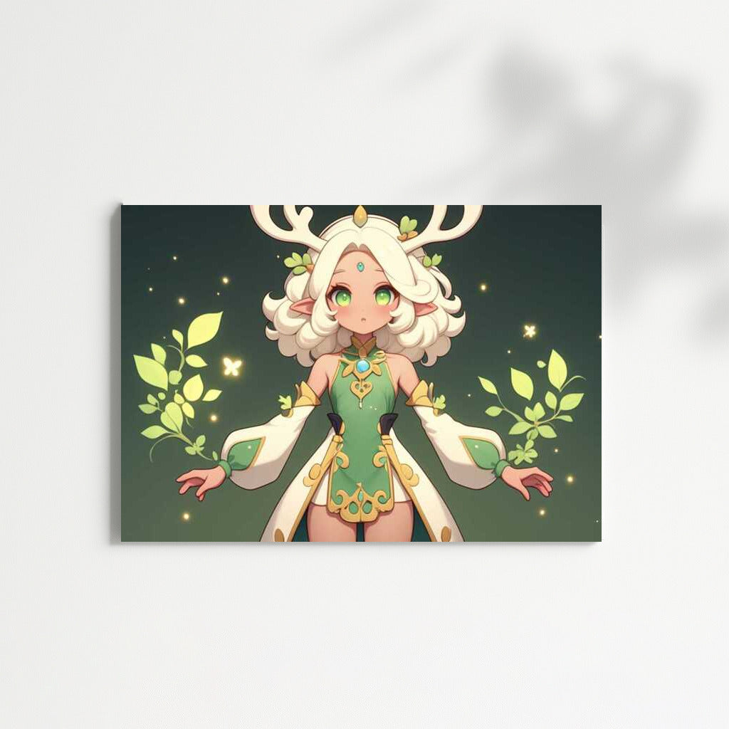 Elven Fairy Fantasy: Enchanting Light and Green Splendor