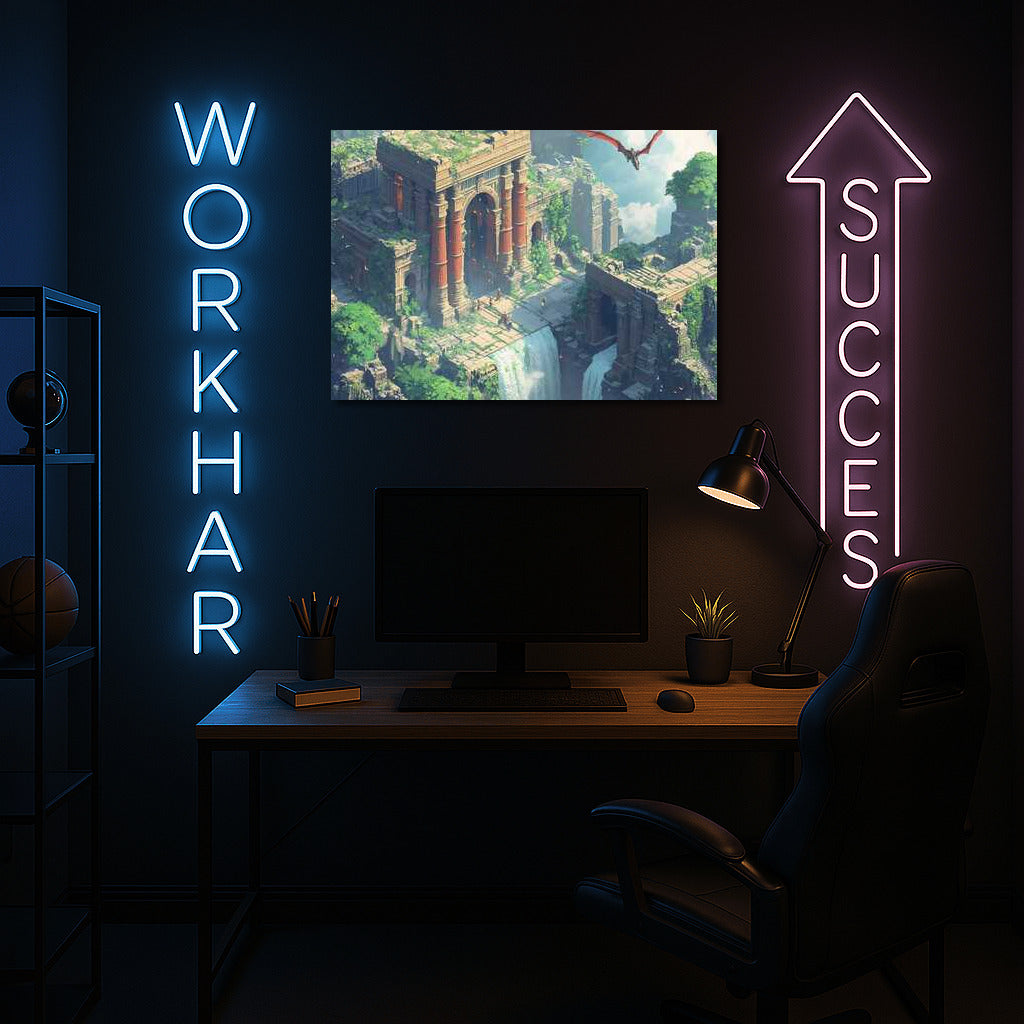 Isometric Fantasy Castle: Dragons and Sky Arches