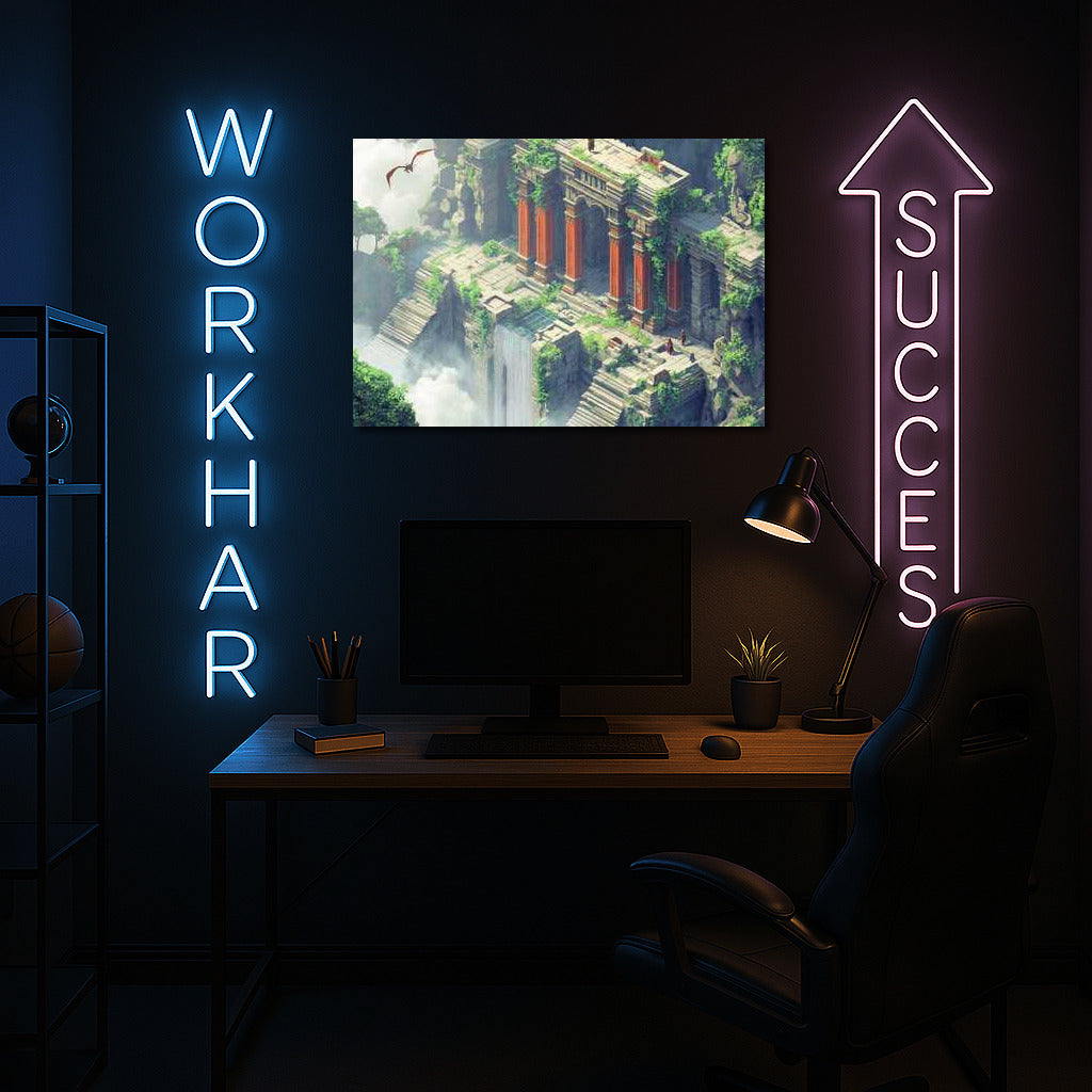 Isometric Fantasy: Dragon and Ancient Ruins