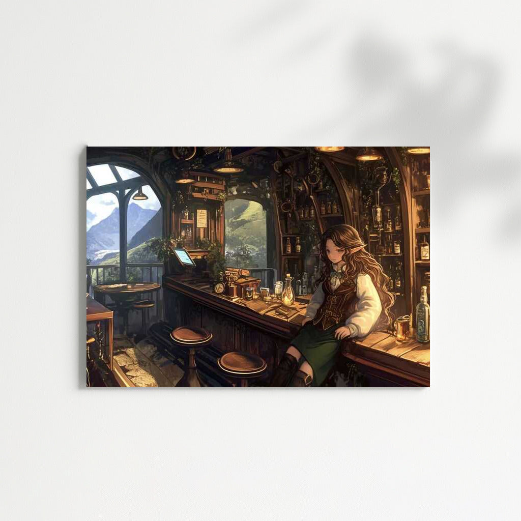 Elven Dreams: Magic Tavern Among Mountains and Greenery