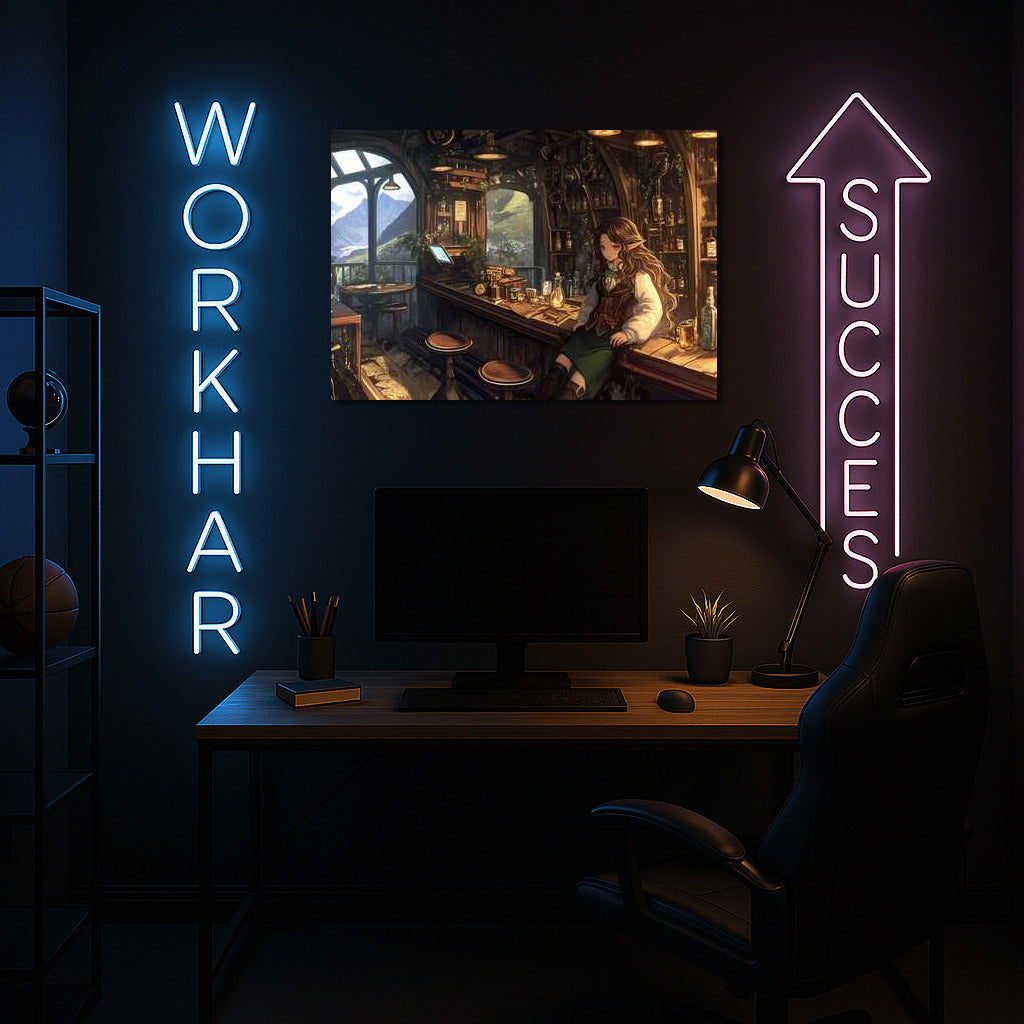 Elven Dreams: Magic Tavern Among Mountains and Greenery