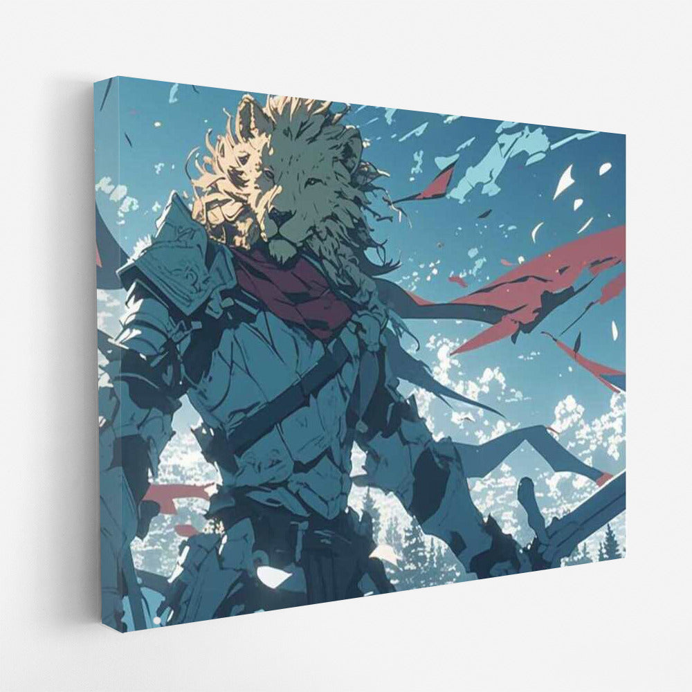 Epic Battle of the Lion Warrior: Fantasy World in Action