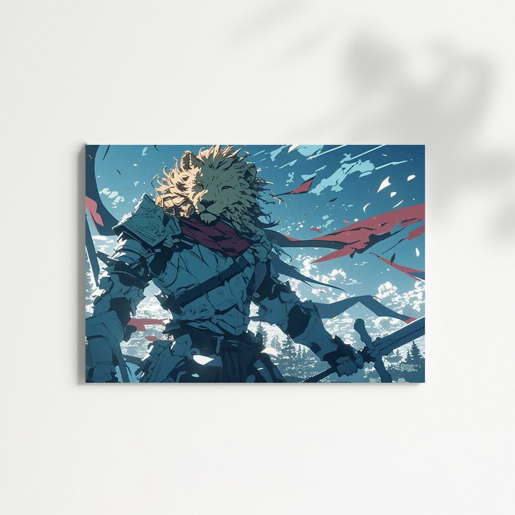 Epic Battle of the Lion Warrior: Fantasy World in Action