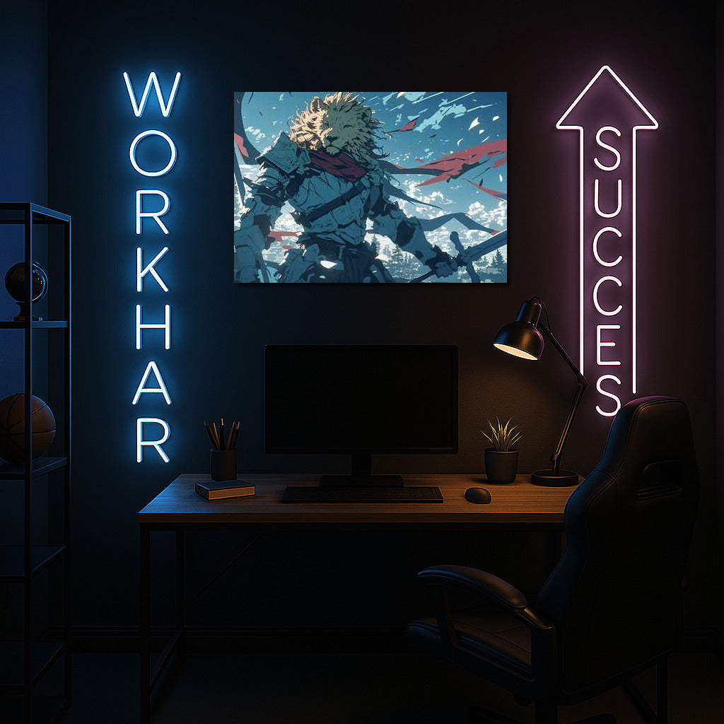 Epic Battle of the Lion Warrior: Fantasy World in Action