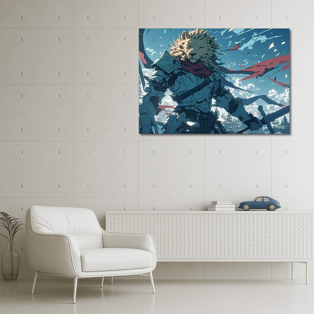 Epic Battle of the Lion Warrior: Fantasy World in Action