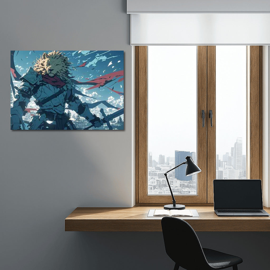 Epic Battle of the Lion Warrior: Fantasy World in Action