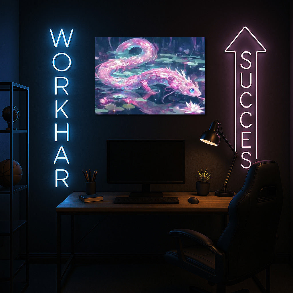 Fantasy on the Pink Lake: Journey of the Magical Creature