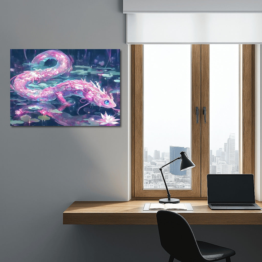 Fantasy on the Pink Lake: Journey of the Magical Creature