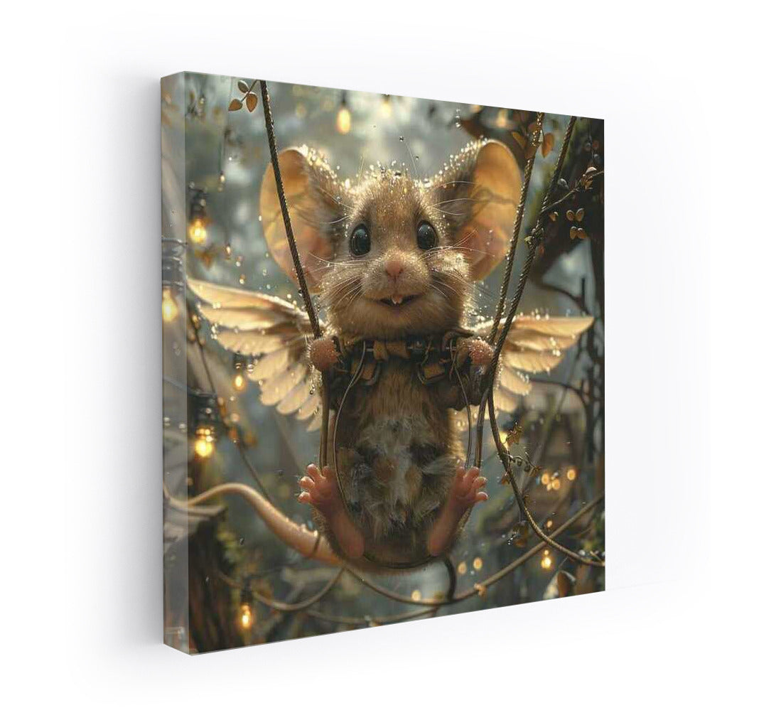 Fantasy: Charming Winged Mouse for a Fairytale Interior