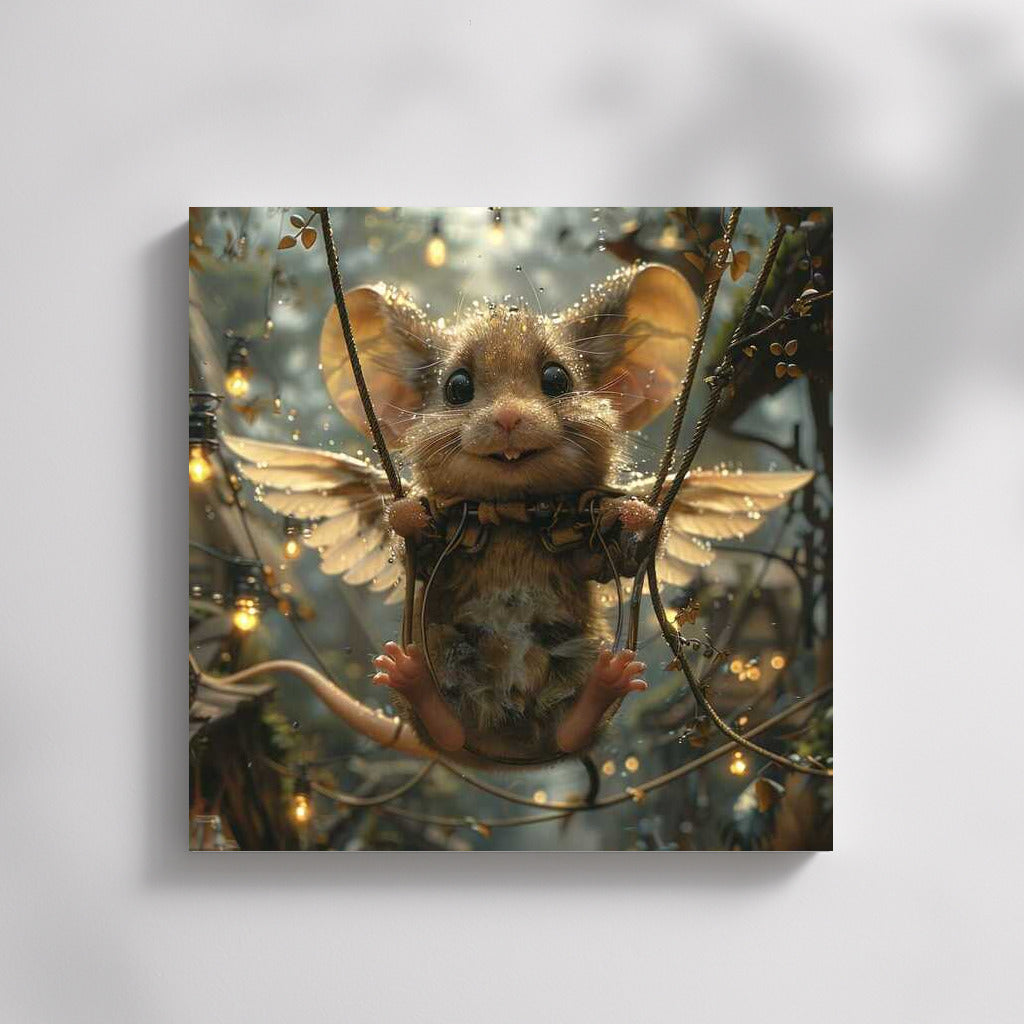 Fantasy: Charming Winged Mouse for a Fairytale Interior