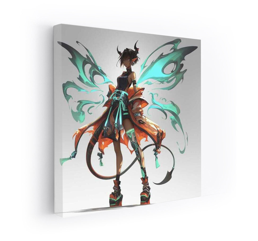 Cyberpunk Demon: Wings of Fantasy and Reality