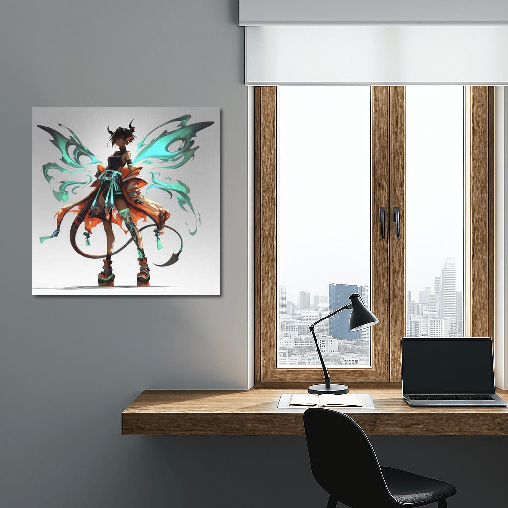 Cyberpunk Demon: Wings of Fantasy and Reality