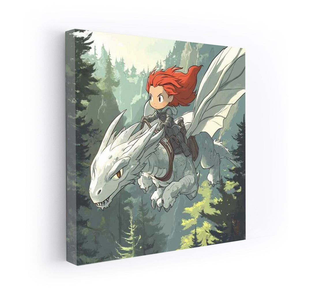 Brave Dragon Rider: Journey Through the Magical Forest